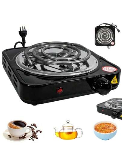 Fogão Fogareiro Elétrico De Mesa Camping Uma Boca Espiral Portátil Pratico Cooktop Cozinha 1000w