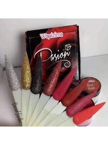 Acrílico Wapizima Colección 8 Piezas Para Uñas - Rojo - Ver 2