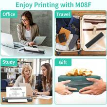 Phomemo Impresora Portátil Sin Tinta, Impresora Portátil Inalámbrica Para Viajes, Impresora Térmica Compatible Con Papel De Carta 8.5" X 11" En Ee. Uu. - Negro - Ver 7