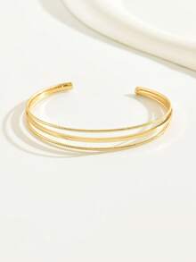 1 Pieza Brazalete Con Diseño De Línea Minimalista De Moda