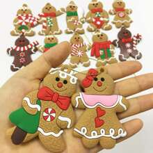 12入組聖誕樹裝飾,薑餅人造型裝飾 - 彩色 - 查看 7