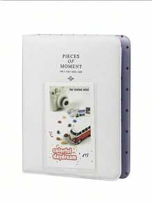 1 pieza Álbum de fotos tipo interfoliado de 3 pulgadas, Vuelta al colegio, Útiles escolares - Gris Claro - Ver 2