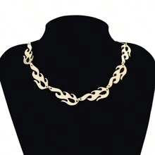 1 Set Fashionable Metal Flame Jewelry With Simple & Aggressive Design - Yellow Gold - View 6