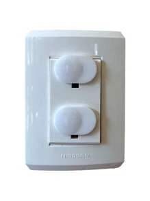 12 piezas de Tapa protector para enchufe contacto eléctrico, Cubiertas Protectores de enchufes, Tapa de enchufe de Seguridad para bebés y niños, color Blanco - Blanco - Ver 2