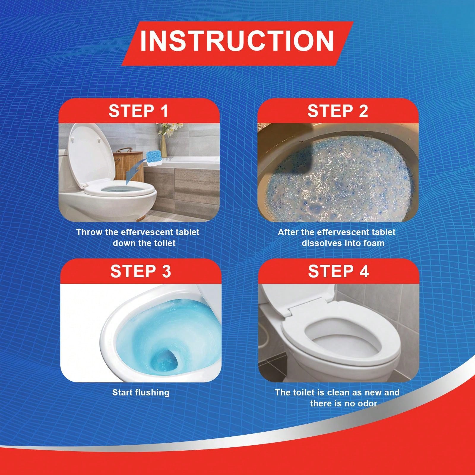 Toilet cleaning tablet Toilet block Deodorizing urine stain Cleaning