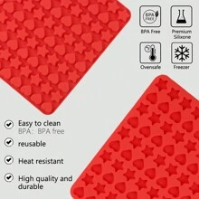 1入組148個心形和星形巧克力糖果模具托盤,適用於diy零食,例如狗零食、糖果、軟糖、餅乾、巧克力和其他可愛零食,由矽膠製成