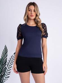 Women T-Shirts - Màu xanh hải quân - Xem 4