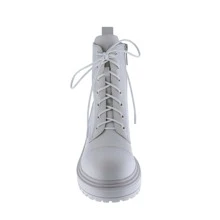 BELOVELY [Beer-4]Damen Stiefeletten Schuhe Belina Boots Glattleder Elegant Freizeit Uni - trắng - Xem 4
