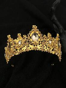 1 件裝新娘頭飾公主風格頭帶帶皇冠適合婚禮、舞會、生日派對、表演、走秀或獎勵展示