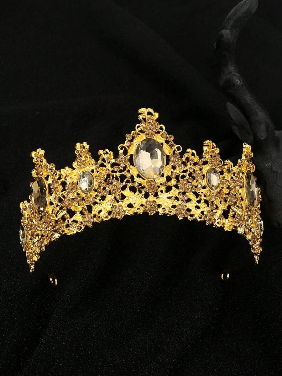 1 件裝新娘頭飾公主風格頭帶帶皇冠適合婚禮、舞會、生日派對、表演、走秀或獎勵展示