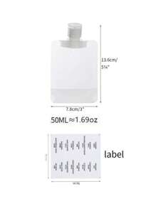 5pcs Portable Travel Liquid Clear Plastic Empty Packaging Bag Refillable Squeeze Pouch Cosmetic Containers For Shampoo Shower Gel Travel Essentials , Travel Organizer For Beach ,Summer Vacation Back To School Travel Accessories Travel Must Haves Holiday School Accessories Supplies Stuff Back To School Supplies - Clear - View 6