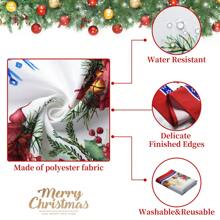 Christmas Tablecloth, Christmas Table Cloths Rectangle/Round, Outdoor Dining Table Cover Xmas  Table Decorations Indoor For Kitchen Dining Room - 聖誕禮物 - 查看 7