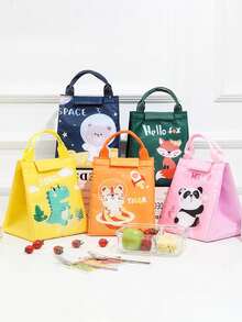 Bolsa Térmica De Dibujos Animados: Mantén Tus Alimentos Frescos Con Estilo Divertido - Rosa - Ver 2