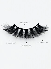 1 对 20 毫米俄罗斯条状睫毛自然外观柔软蓬松水貂睫毛 3D 假睫毛俄罗斯卷睫毛假睫毛戏剧凌乱水貂睫毛纤长狐狸眼提升效果睫毛延长套装全睫毛条，可拉长和丰盈眼角美容化妆条状睫毛，睫毛，睫毛，假睫毛 - 黑色 - 查看 5