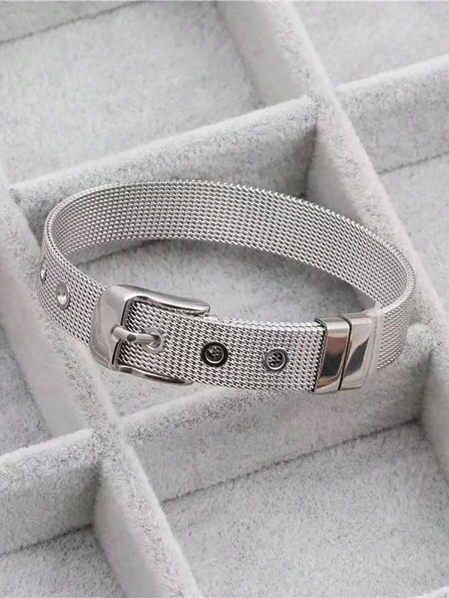 Fashionable Silver Watch Chain Bracelet Suitable For Daily Wear - Silver - View 1