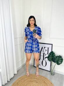 Women Jumpsuits - Xanh đậm - Xem 4