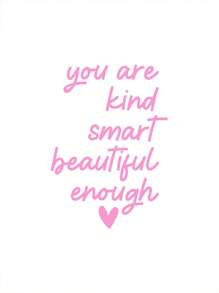 1sheet Car Rearview Mirror Text Decorative Sticker - Pink - View 4