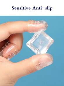 8入/組新款透氣趾保護套和手指套,防摩擦,用於足指,關節和魚眼的書寫墊 - 無色 - 查看 9