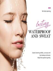 Tattoo Stamp Delineador de ojos de gato a prueba de agua 2 en 1 - Blanco y Negro - Ver 6