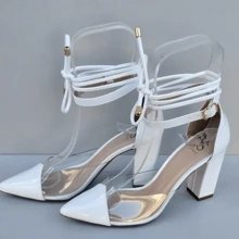 Women Heeled Sandals - trắng - Xem 3