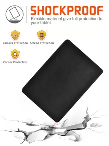 Funda para Lenovo Tab M10 2ª Generación de 10,1 Pulgadas - Funda Protectora con Soporte a Prueba de Golpes para Tableta de PU Negra - enovo Tab M10 2.ª generación 10,1 pulgadas - Ver 1
