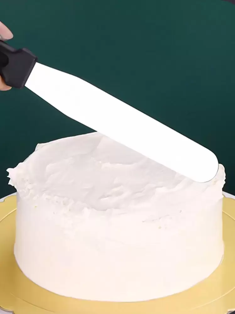 1 Pieza Cuchillo De Acero Inoxidable Para Pasteles, Espátula Para Crema De Pasteles, Múltiples Tamaños Disponibles Para Hornear - Negro - Añade 3