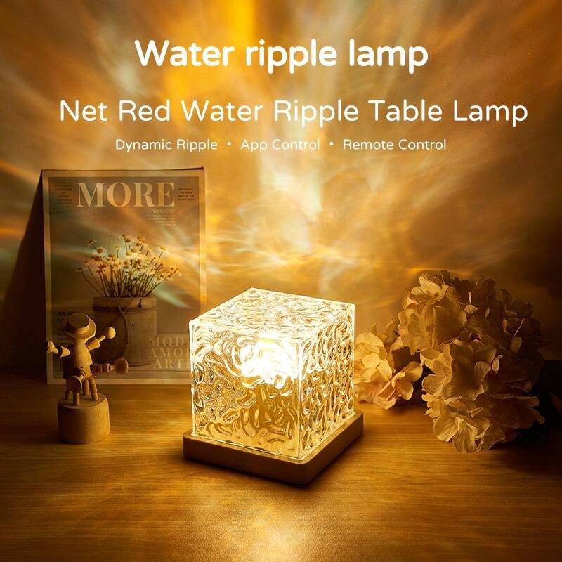 [Dynamic Water Ripple Lamp]Unique Water Ripple Structure Plus Rotatable