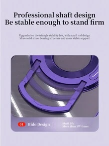 Father's Day Magnetic Ring Shockproof Case Soft Cover Compatible With IPhone 15 14 13 12 11 Pro Max Plus Invisible Kickstand Clear Back Slim Phone Cover - Purple - View 9