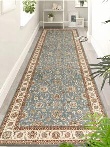 One Piece Style Aisle Hallway Rug, Bohemian Vintage Style Crystal Velvet Print Soft And Comfortable Machine Washable Home Rug For Aisle Stair Entrance Bedside Kitchen Home Decor - Multicolor - View 1