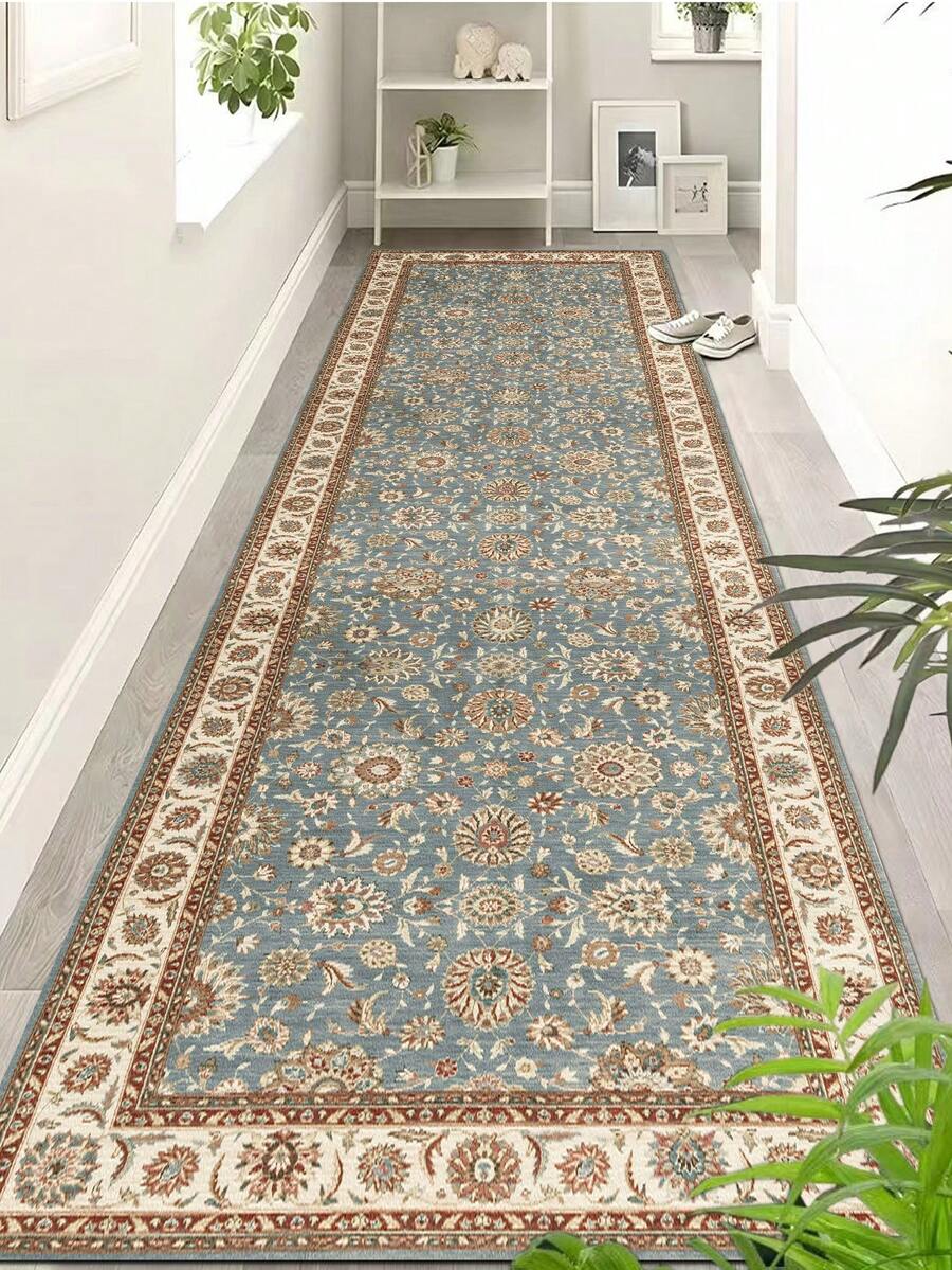 One Piece Style Aisle Hallway Rug, Bohemian Vintage Style Crystal Velvet Print Soft And Comfortable Machine Washable Home Rug For Aisle Stair Entrance Bedside Kitchen Home Decor - Multicolor - View 1