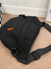 Bolsa deportiva casual para hombres, paquete para el pecho de gran capacidad, riñonera, bolsa de hombro negra para la universidad, bolsa de papá para el verano, bolsa de estudiante universitario, bolsa de bandolera, riñonera, bolsa de cintura, bolsa de viaje con múltiples bolsillos, regalos casuales para papá, bolsa para el pecho, bolsa lateral, bolsa vagabunda, regalos, artículos esenciales para vacaciones, bolsa de regreso a la escuela, paquete de suministros escolares de primavera