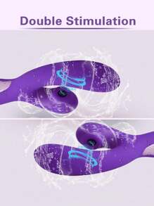 مُحفز كبس البظر والحلمة، منبه G-spot، ديلدو شفط البظر اللاسلكي، جهاز للكبس والمنبه المضاد للماء 2 في 1 كامل الحجم، للكبار للنساء أو الأزواج(اللون الموف)