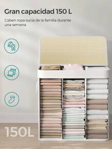 SONGMICS Laundry Baskets - White - View 4