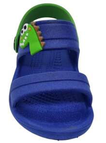 Sandália Infantil Menino Papete Conforto e Estilo Lançamento dia Das Crianças Modelo Papete Dino - Azul Royal - Visão 5