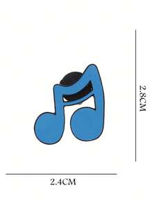 6pcs Musical Instrument Brooch Set, Cartoon Cute Piano Notation Guitar Lapel Pin Decorations For Sweaters, Jackets, School Uniforms, Creative Student Accessories