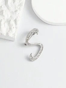 1件男女皆可穿戴的字母設計brooch,獨特裝飾服飾,適合日常穿著 - 銀色 - 查看 23