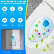 1個吸附式香氛馬桶膠封,馬桶清潔膠封具多種芬芳,空氣清新劑花香浴室除臭水箱清潔劑經典香氛,是浴室除臭和水箱清潔的理想選擇 - 黃色 - 查看 8