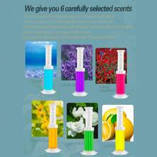 1個吸附式香氛馬桶膠封,馬桶清潔膠封具多種芬芳,空氣清新劑花香浴室除臭水箱清潔劑經典香氛,是浴室除臭和水箱清潔的理想選擇 - 黃色 - 查看 6