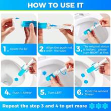 1個吸附式香氛馬桶膠封,馬桶清潔膠封具多種芬芳,空氣清新劑花香浴室除臭水箱清潔劑經典香氛,是浴室除臭和水箱清潔的理想選擇 - 黃色 - 查看 7