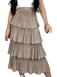 Women Skirts - 鏽棕色 - 查看 4