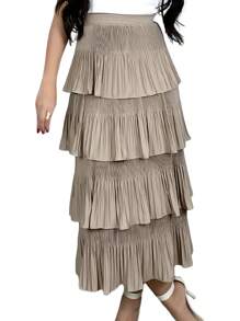 Women Skirts - 鏽棕色 - 查看 6