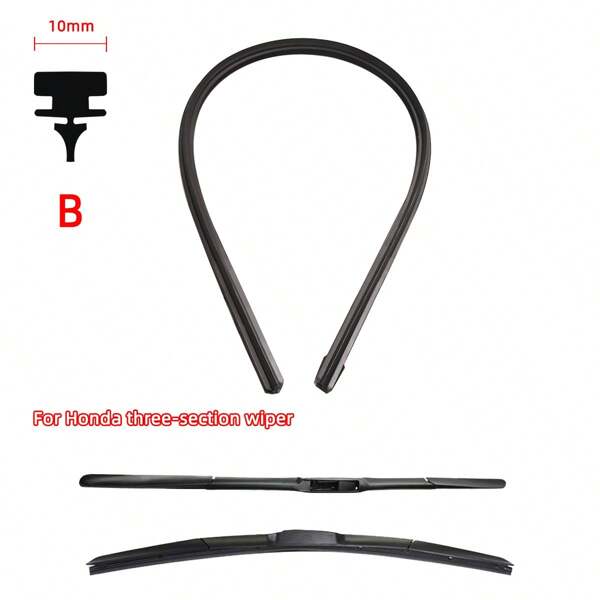 A rubber filler strip for car wipers. Windshield wiper insertion strip