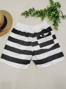 Men Beach Shorts - 黑色 - 查看 2