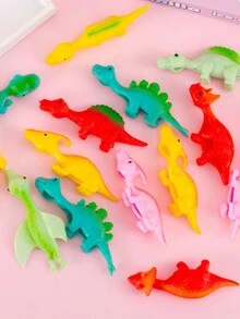 1pack/5pcs Elasticity Sticky Dinosaur Fingers Dart, Decompression Squishy Toy, Multiple Random Styles - Multicolor - View 4