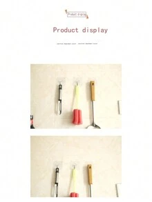 1入潔具/廚具透明貼壁掛勾,不留痕跡,重量承載大,適用於牆面、門等 - 白色 - 查看 4