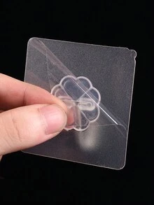 1入潔具/廚具透明貼壁掛勾,不留痕跡,重量承載大,適用於牆面、門等 - 白色 - 查看 5