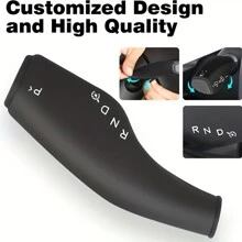 2pcs/set Black Silicone Steering Wheel Cover For Tesla Model 3 Model Y, Full Protection Gear Shift Knob Cover, Tesla Accessories - Black - View 9