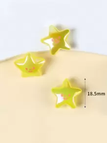 10 cái Ngôi sao năm cánh Diễn đạt Acrylic Hạt Spacer Hạt Đối với Làm đồ trang sức Vòng tay Dây chuyền DIY Phụ kiện - Màu vàng - Xem 7