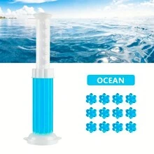 1 件廁所凝膠密封條,馬桶凝膠密封條 各種氣味 廁所清潔劑凝膠,空氣清新劑 花卉浴室除臭劑碗清潔劑 獨特的氣味,空氣清新劑和碗清潔劑,用於浴室除臭 - 藍色 - 查看 1