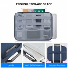 Puluz HAWEEL 13.0 英寸-14.0 英寸/14.0 英寸-16.0 英寸公文包斜挎笔记本电脑包兼容 Apple 笔记本电脑 ASUS， - 藍色 - 查看 6